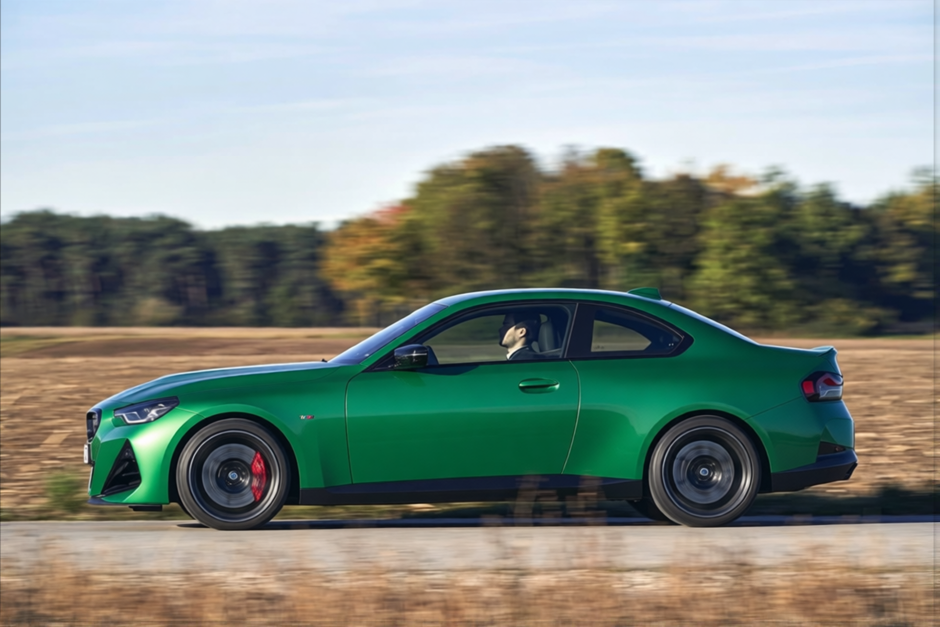 Car rendered in Racing Green matte paint