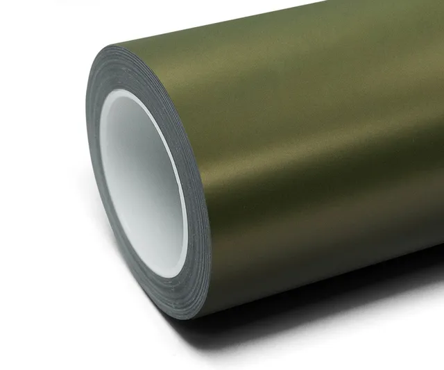 Inozetek Frozen Matte Warrior Green vinyl wrap film texture — Specced