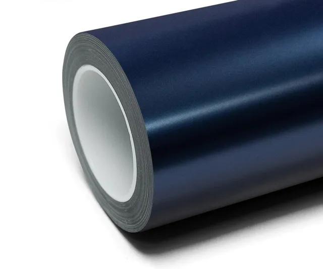 Inozetek Frozen Satin Metallic Navy vinyl wrap film texture — Specced