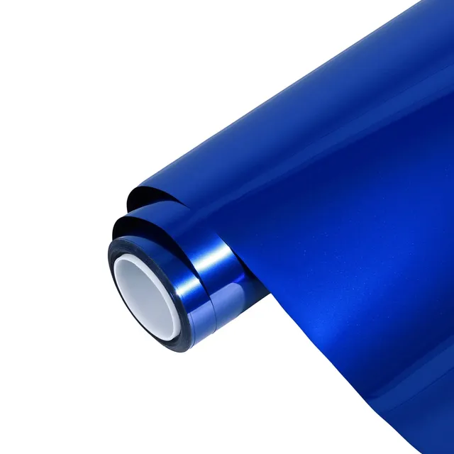 Ravoony Gloss Metallic Blueberry Blue vinyl wrap film texture — Specced