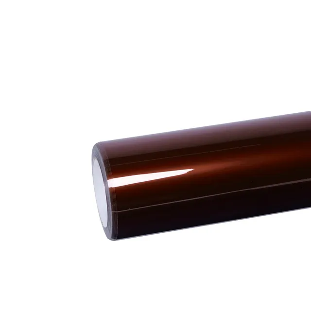 Ravoony Gloss Metallic Mahogany Red vinyl wrap film texture — Specced