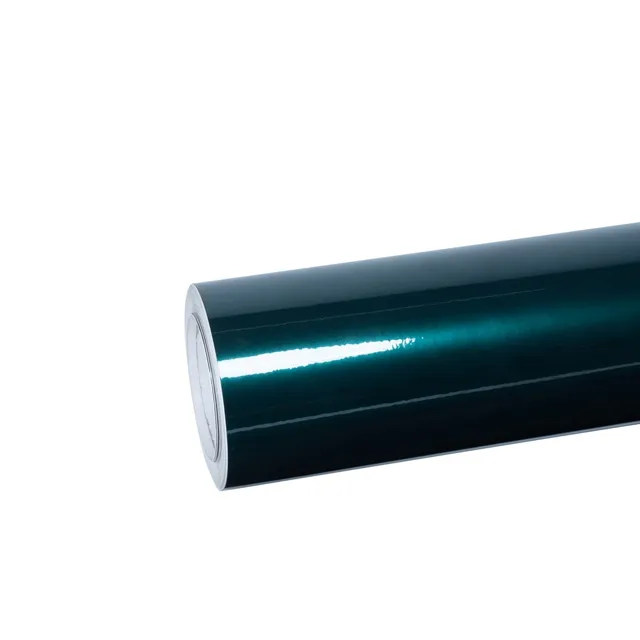Ravoony Gloss Metallic Midnight Green vinyl wrap film texture — Specced