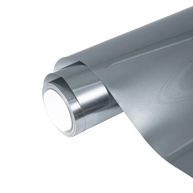 Ravoony Gloss Metallic Moonlight Silver vinyl wrap film texture — Specced