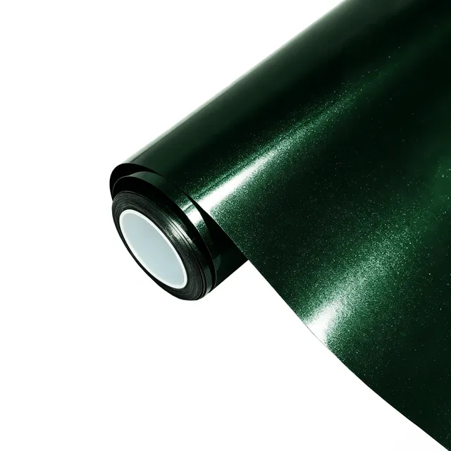 Ravoony Gloss Pearlized Benz Emerald Green vinyl wrap film texture — Specced