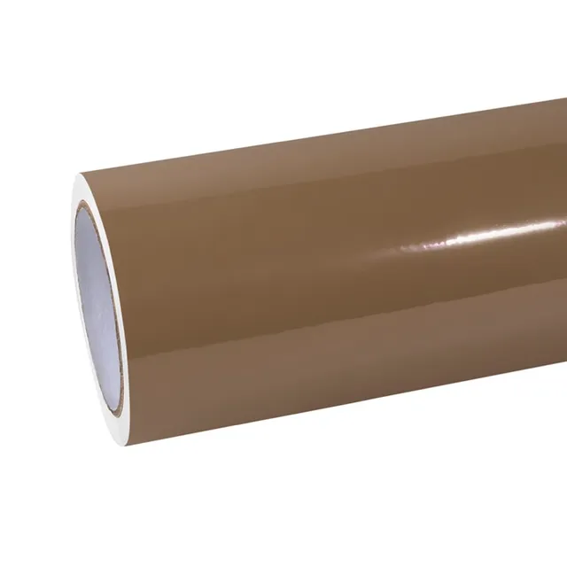 Ravoony Glossy Caramel Brown vinyl wrap film texture — Specced