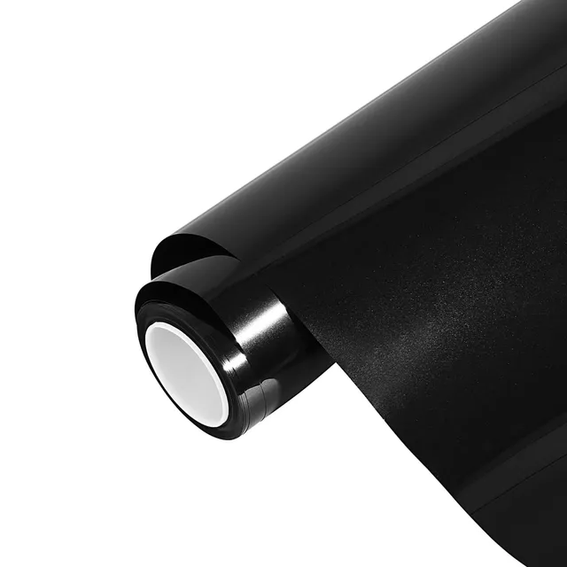 Ravoony Glossy Graphite Black vinyl wrap film texture — Specced