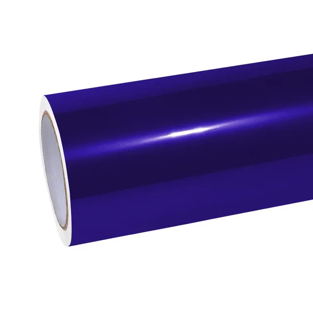 Ravoony Glossy Metallic Royal Indigo Blue vinyl wrap film texture — Specced
