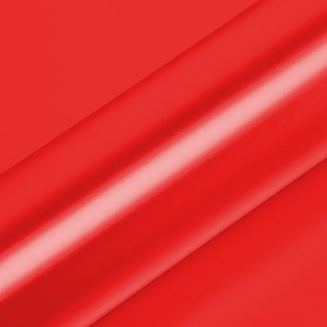 HEXIS Satin Chrome Red vinyl wrap film texture — Specced