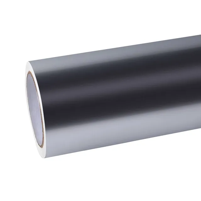 Ravoony Porsche Gloss Liquid Metal Silver vinyl wrap film texture — Specced