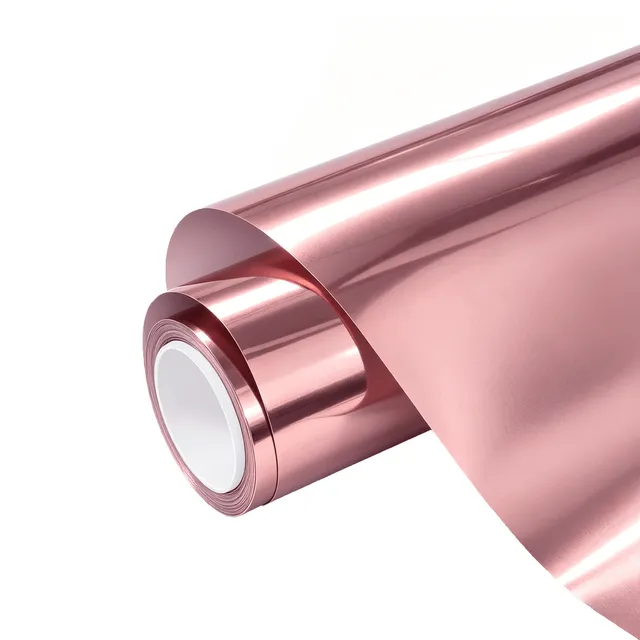 Ravoony Rose Gold Chrome vinyl wrap film texture — Specced