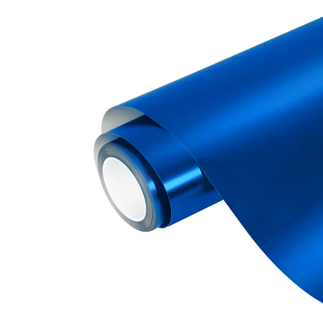 Ravoony Satin Blue vinyl wrap film texture — Specced