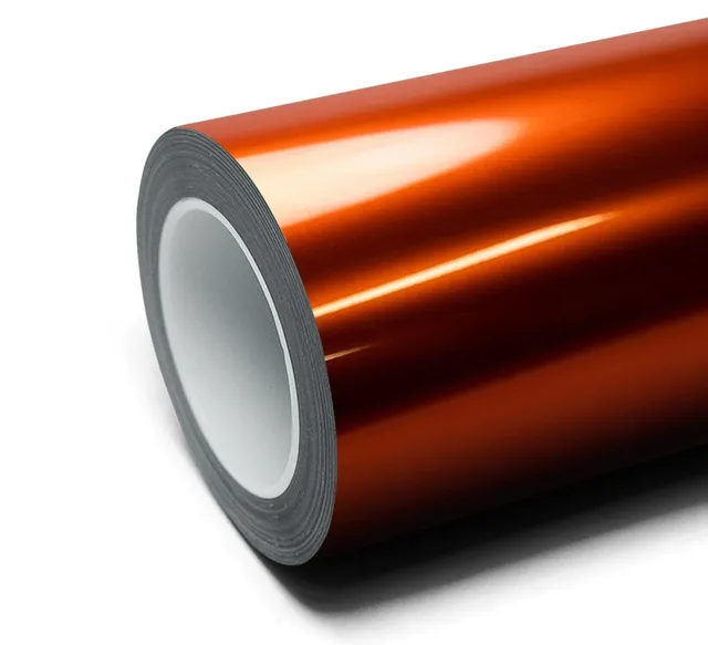 Inozetek Super Gloss Liquid Metallic Molten Copper vinyl wrap film texture — Specced