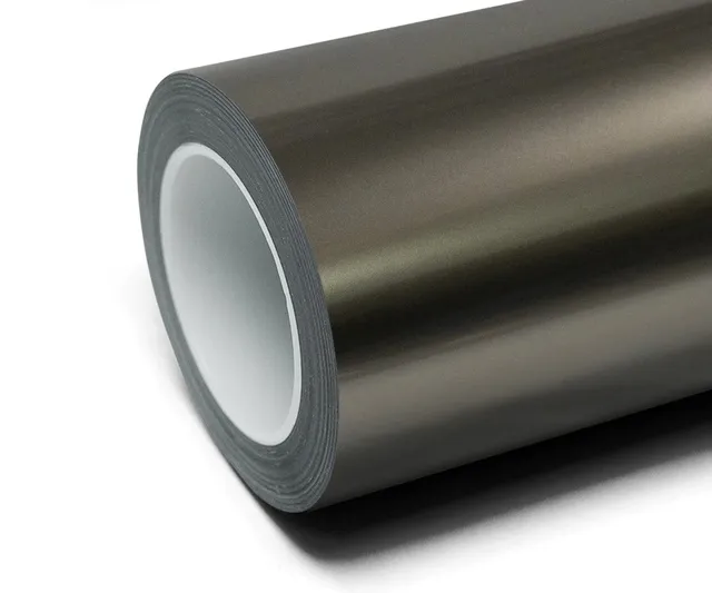 Inozetek Super Gloss Metallic Aluminum Grey vinyl wrap film texture — Specced