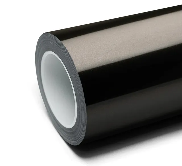 Inozetek Super Gloss Metallic Black vinyl wrap film texture — Specced
