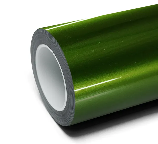 Inozetek Super Gloss Metallic Mamba Green vinyl wrap film texture — Specced