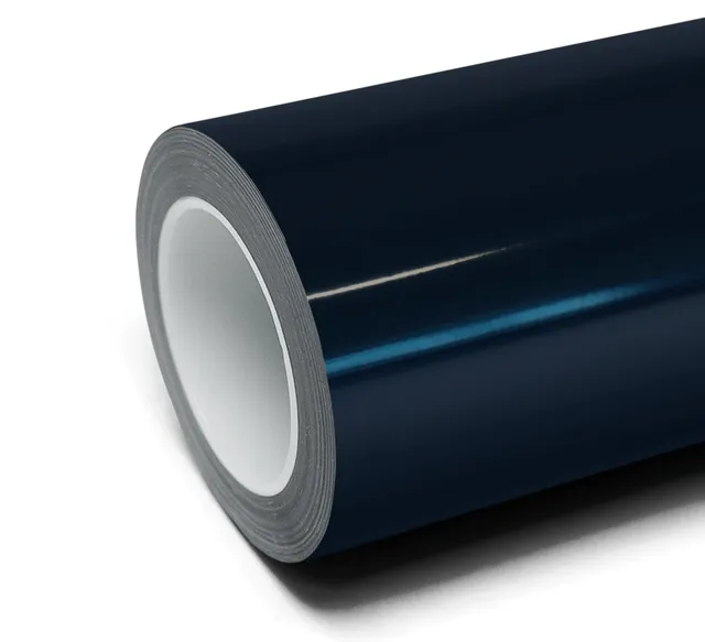 Inozetek Super Gloss Metallic Midnight Blue vinyl wrap film texture — Specced