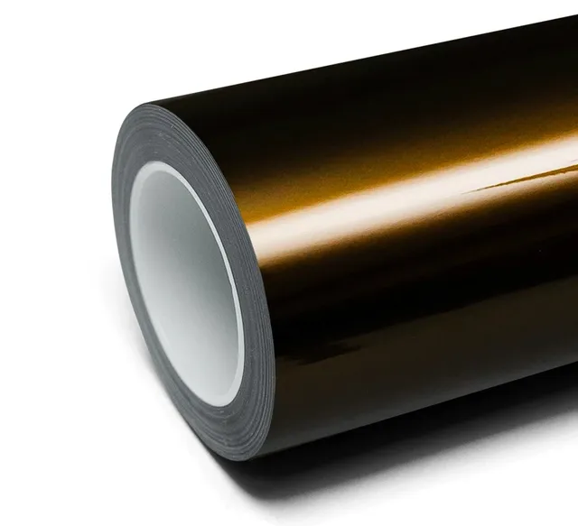 Inozetek Super Gloss Metallic Midnight Gold vinyl wrap film texture — Specced