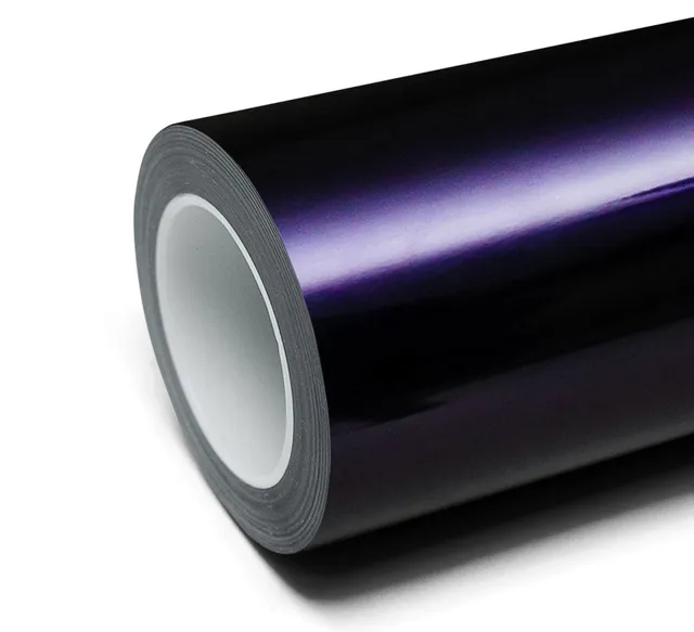 Inozetek Super Gloss Metallic Midnight Purple vinyl wrap film texture — Specced