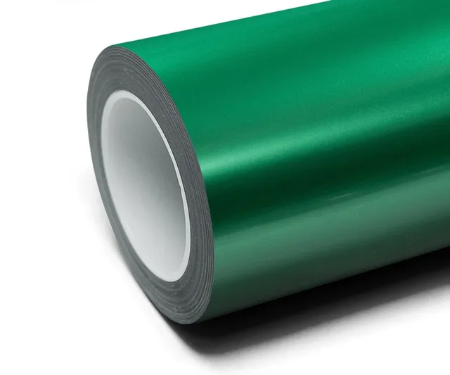 Inozetek Super Gloss Metallic Sapphire Green vinyl wrap film texture — Specced