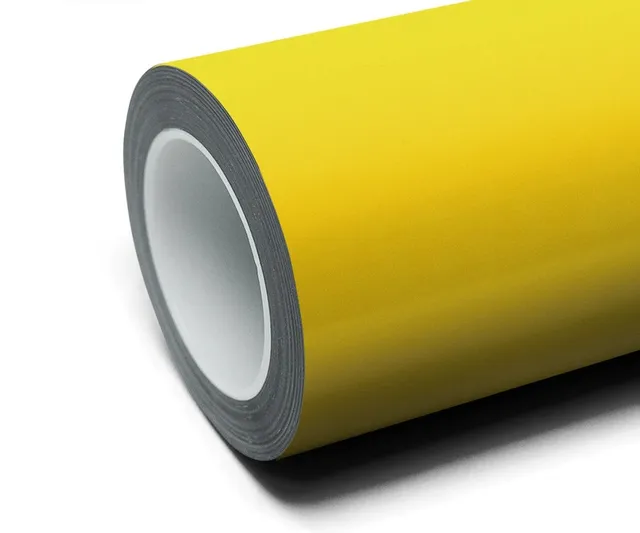 Inozetek Super Gloss Realgar Yellow vinyl wrap film texture — Specced