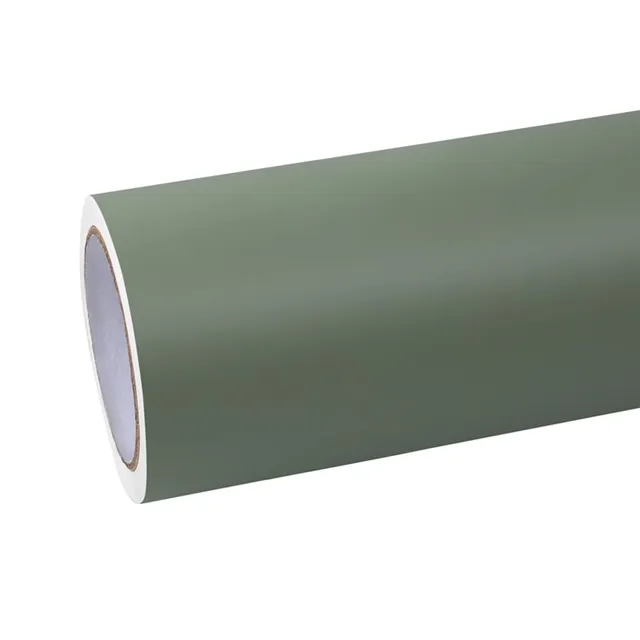 Ravoony Ultra-matte Ceramic Khaki Green vinyl wrap film texture — Specced